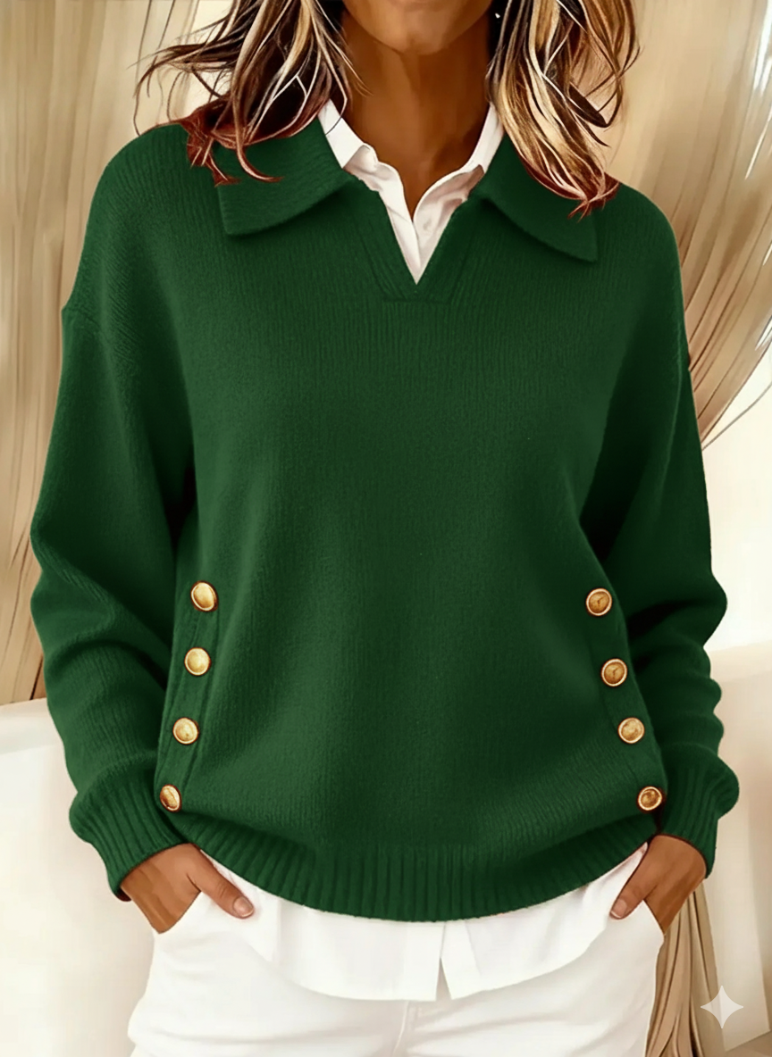 ÉLODIE™ | Jersey de cuello en V con cuello
