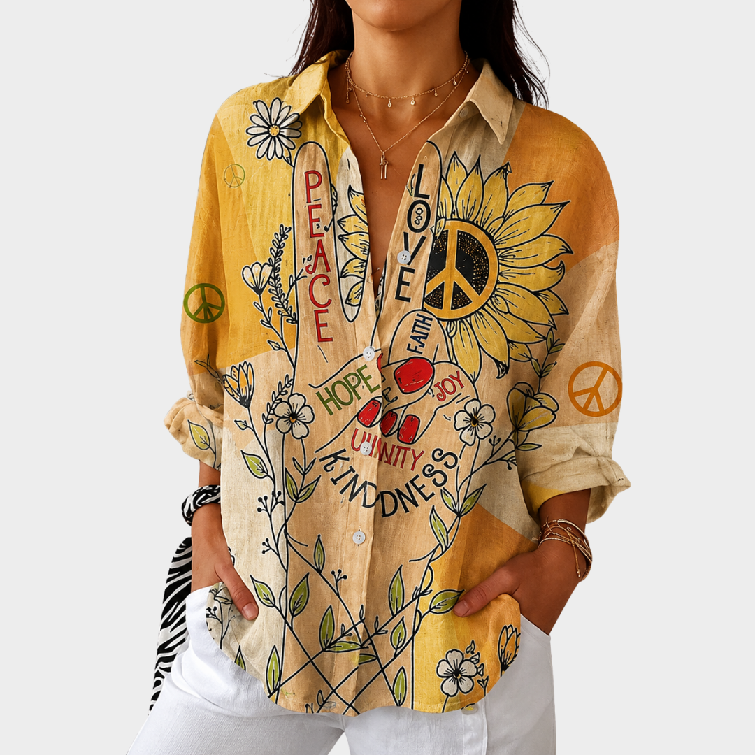 Blusa ligera y colorida con estampado