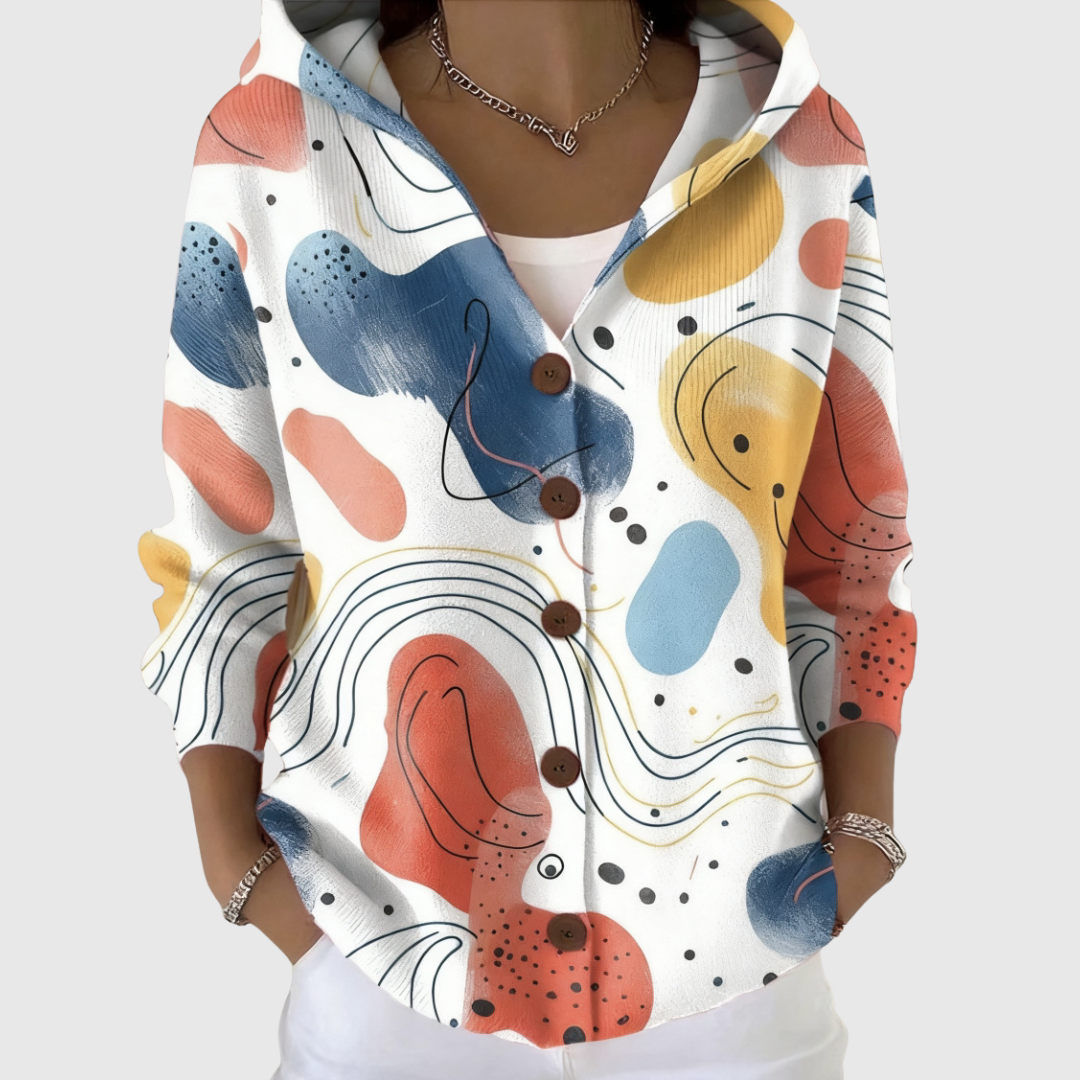 Claire | Veste en maille à capuche