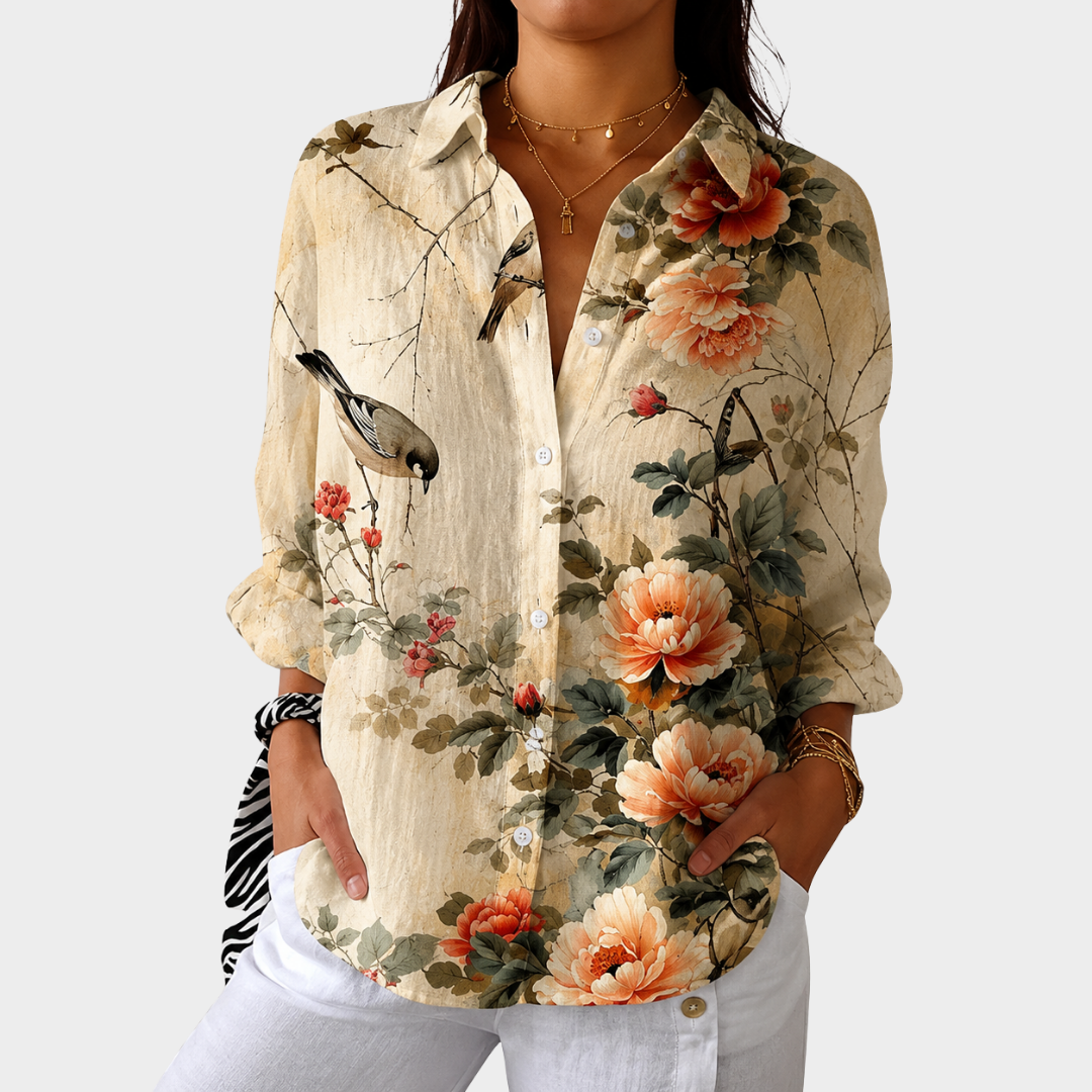 Blusa ligera y colorida con estampado