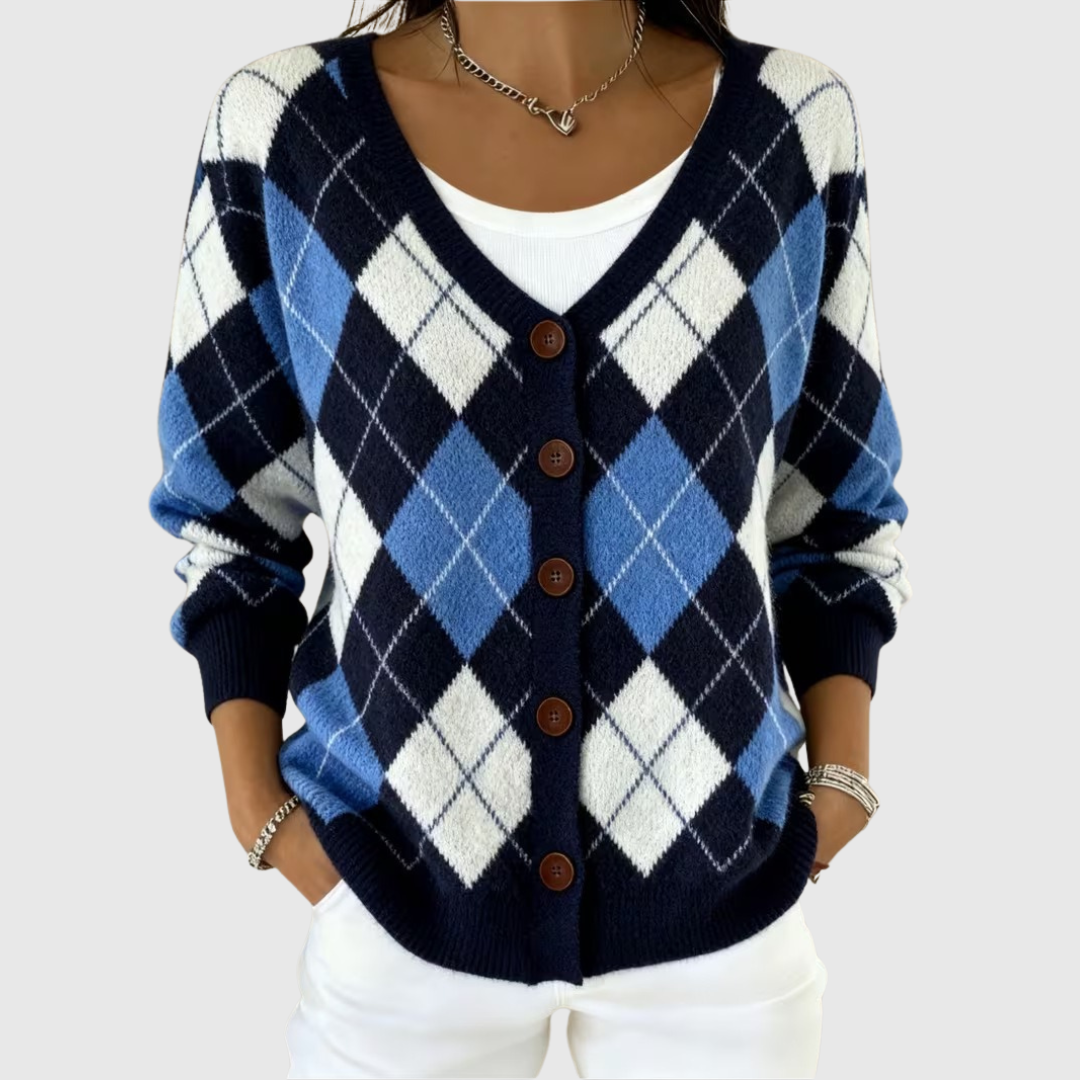 Émilie | Gilet en maille boutonné