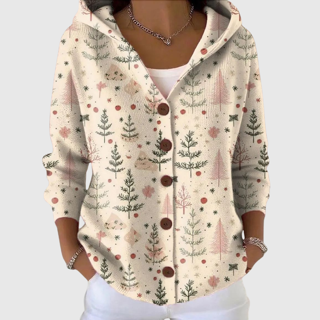 Sandrine | Veste en maille à capuche