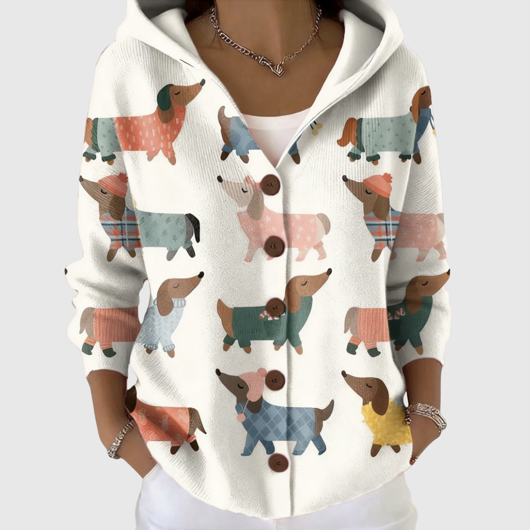 Françoise | Veste en maille à capuche