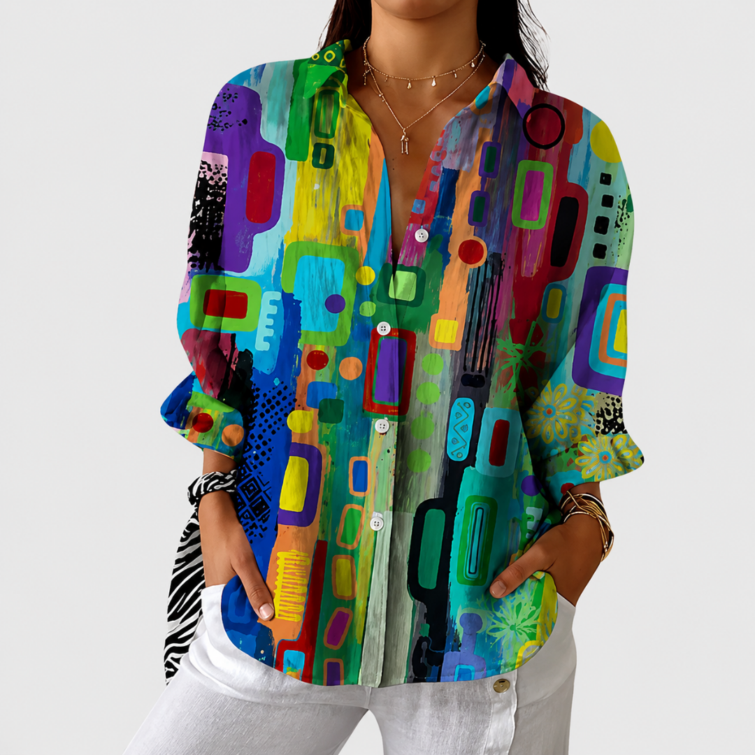 Blusa estampada ligera y colorida