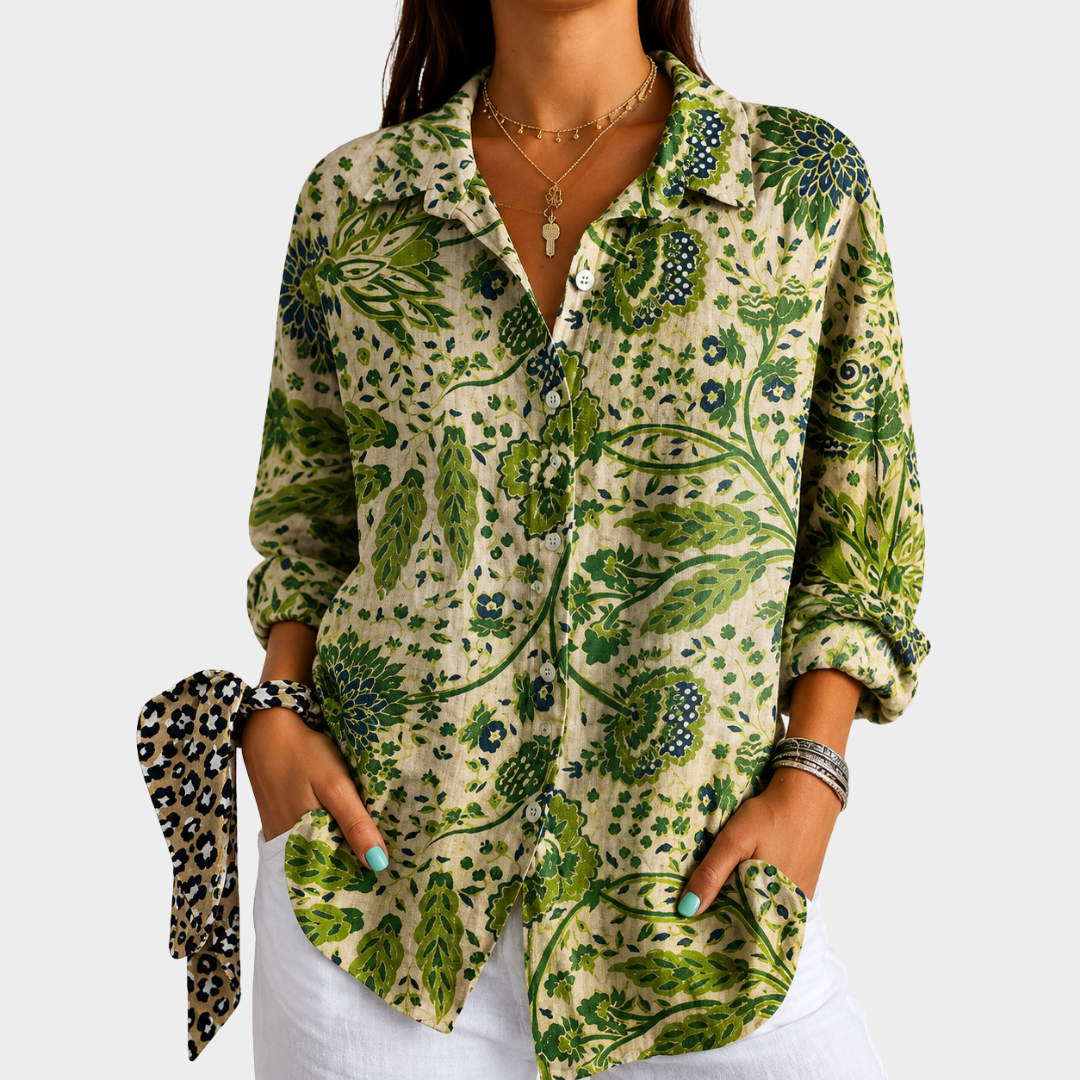 Blusa de escapada al jardín exuberante
