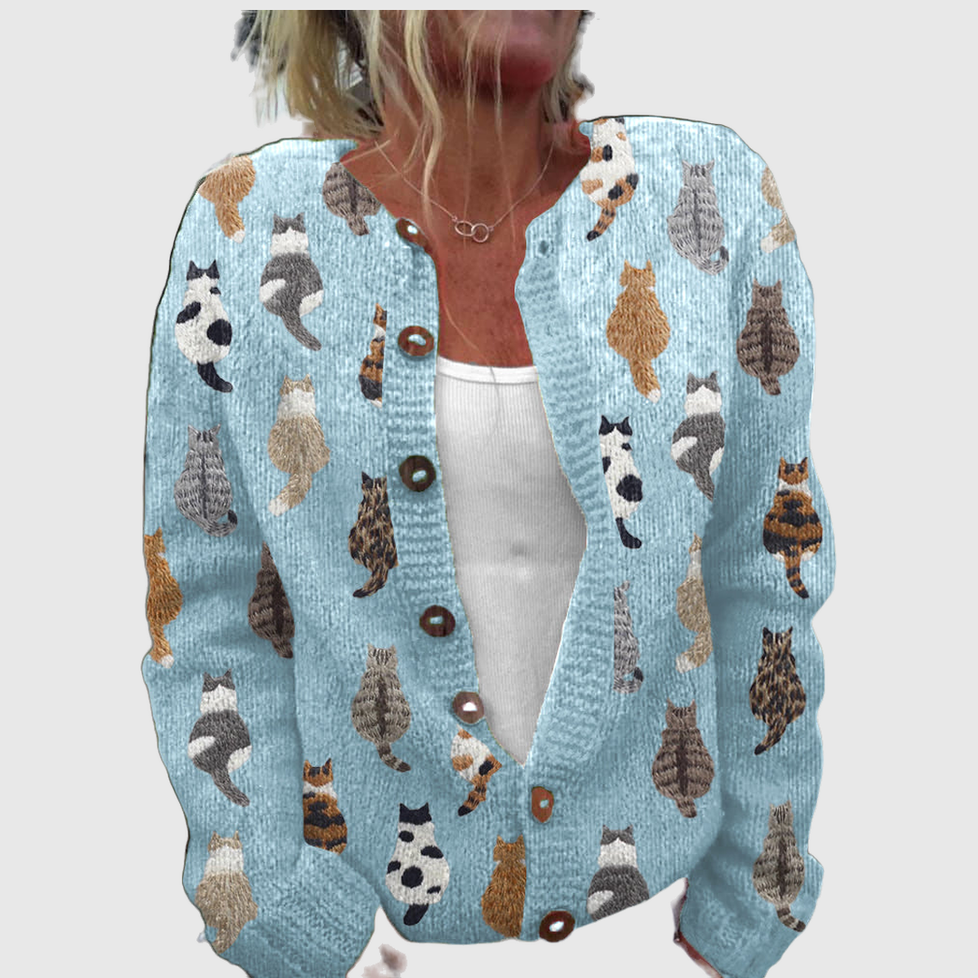 Chloé — Cardigan avec motif de chats
