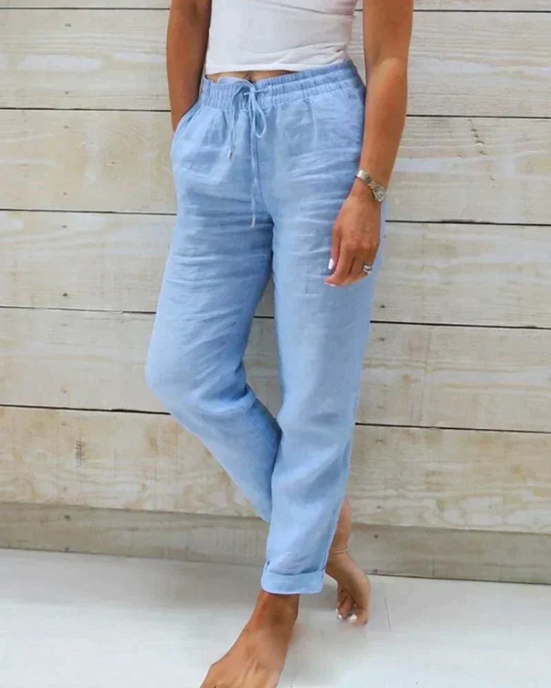 Valeria | Pantalones de lino ligeros para mujer