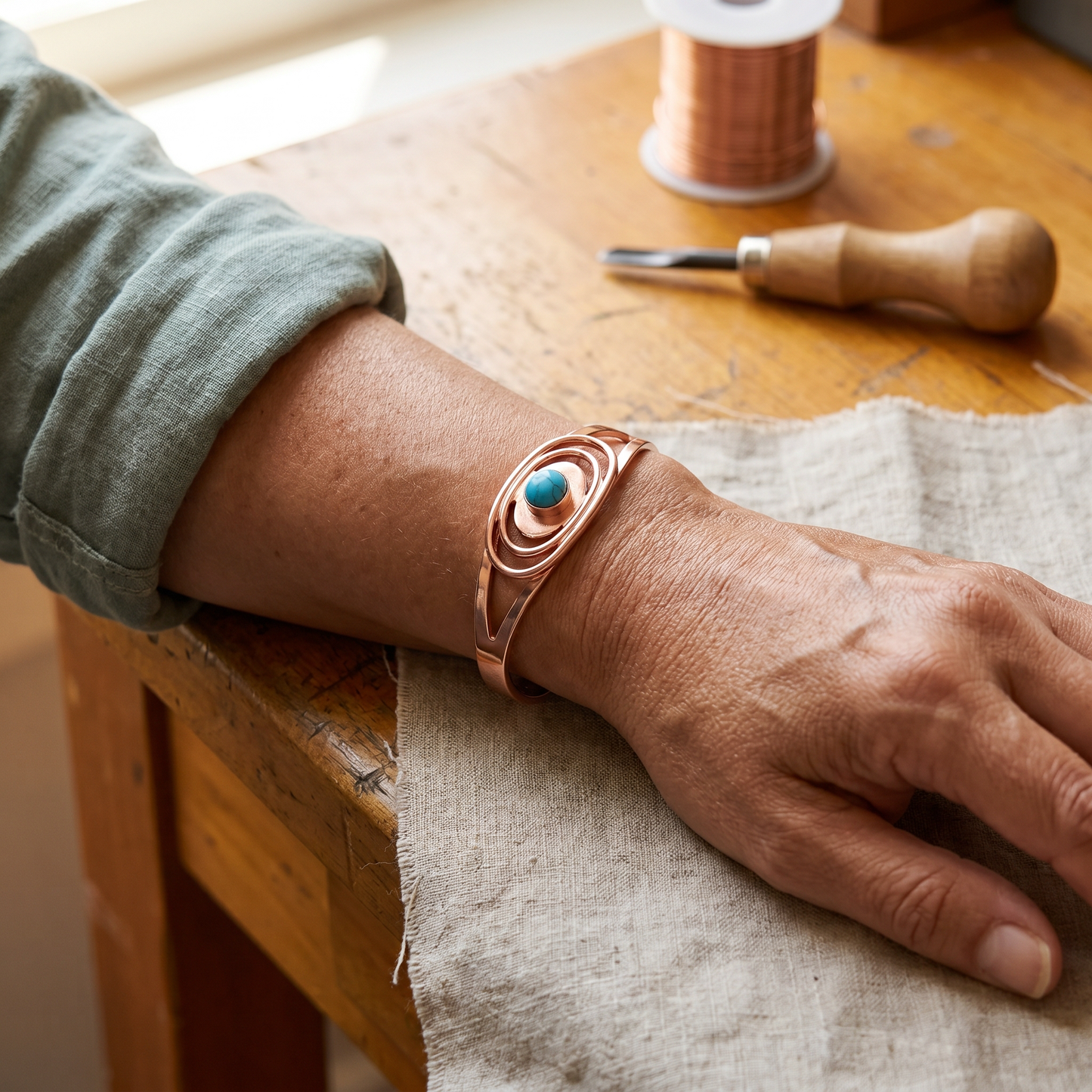 Pulsera de cobre de Sedge