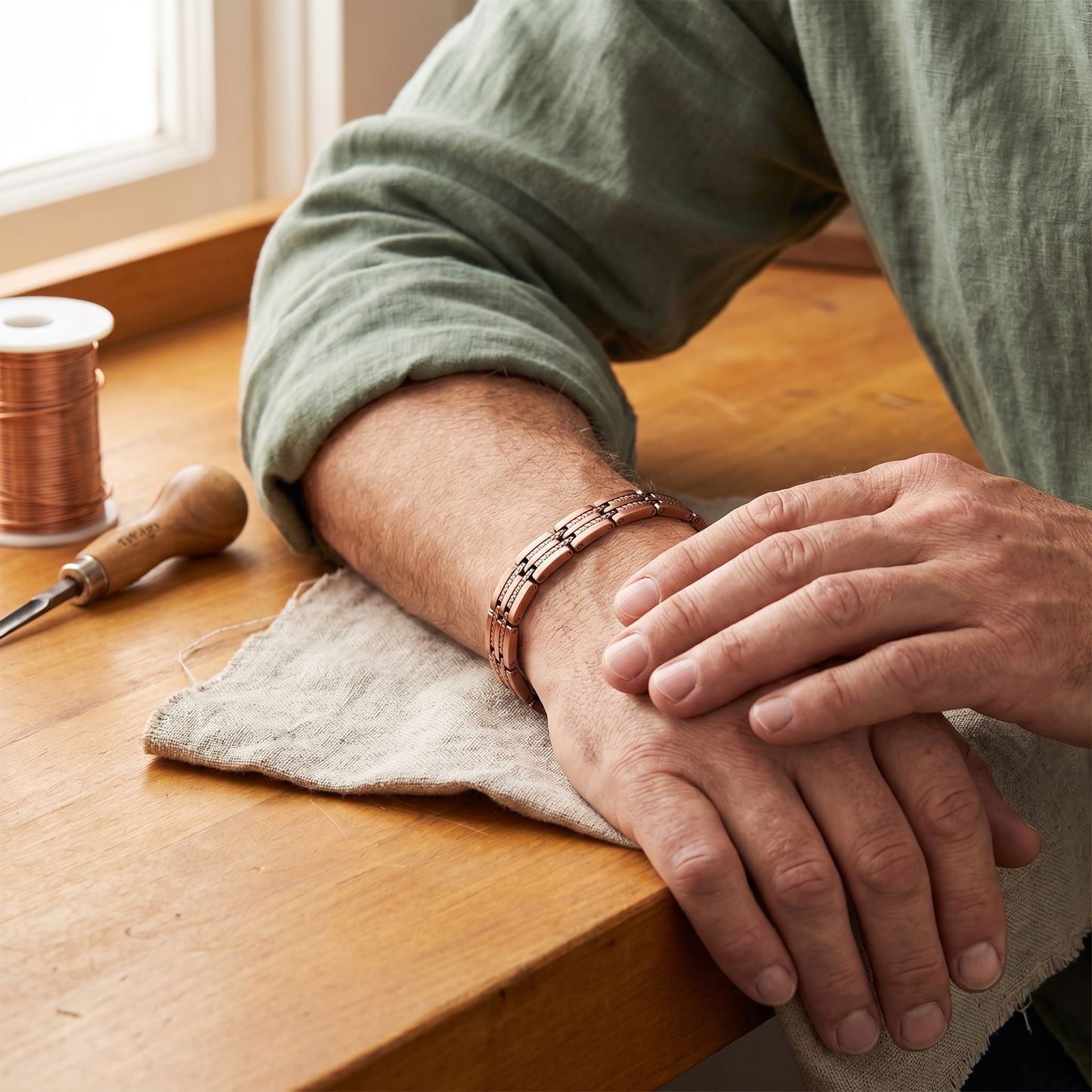 Pulsera de cobre para hombre de Pike