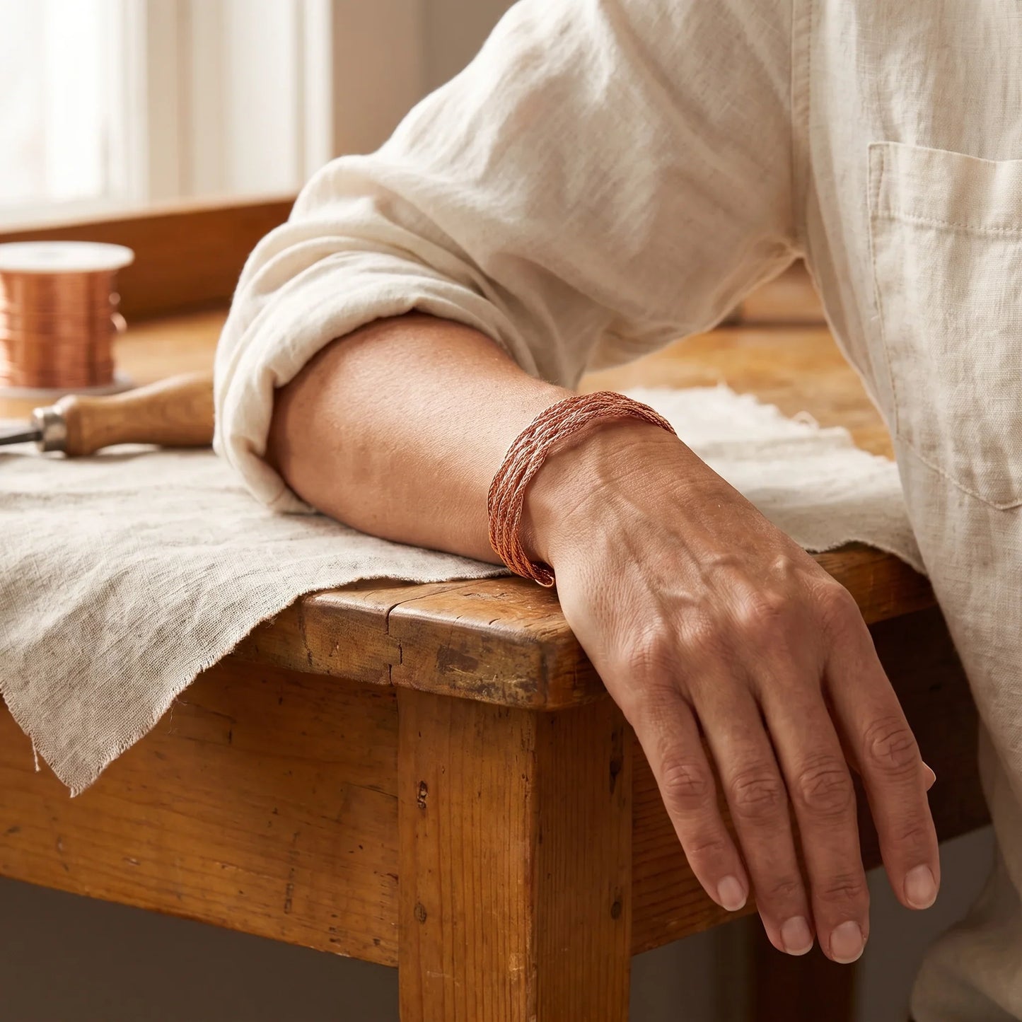 Pulsera de cobre de alce
