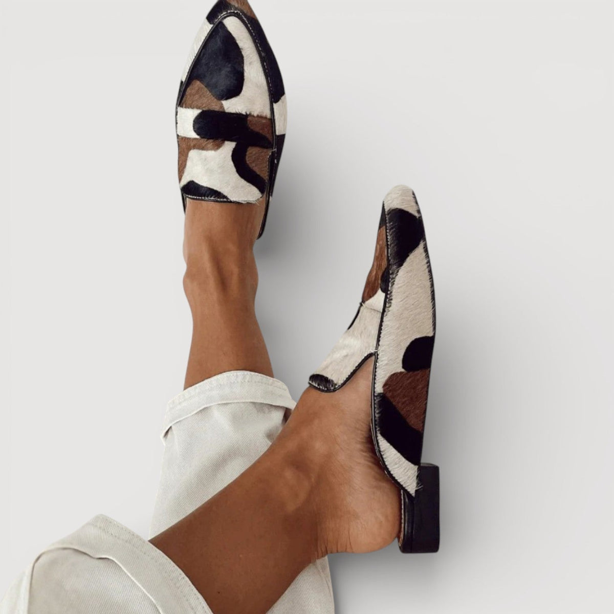 Sylvie | Mocassins Confortables Imprimé Vache