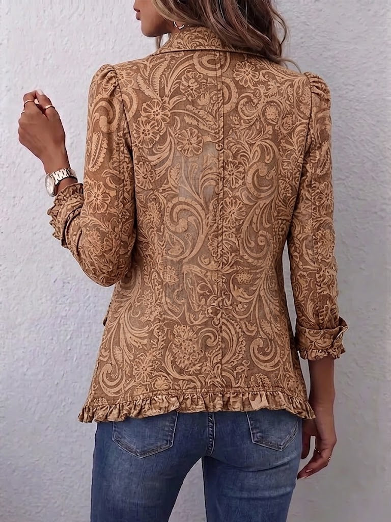 CHARLINE | Veste florale vintage à volants