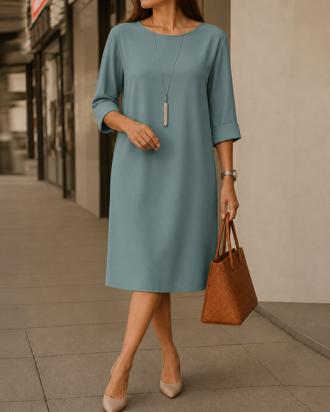 Odette | Robe midi qui affine la taille