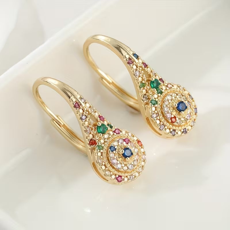 Pendientes multicolores con brillo y elegancia