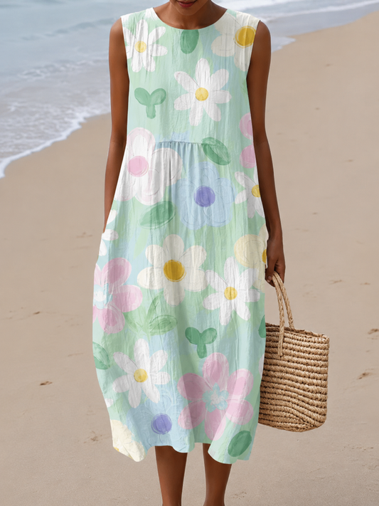 Erin™ Vestido Midi Pastel Floral