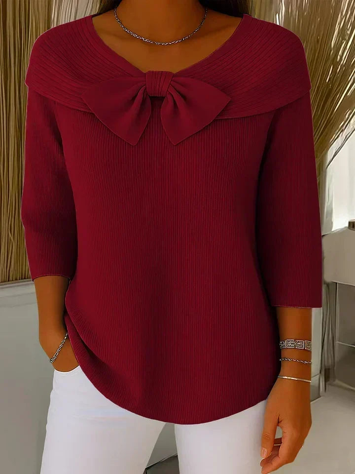 VICTOIRE™ | Jersey con lazo y cuello redondo