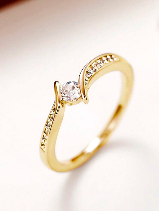 Clara – Anillo delicado con brillo de zirconia cúbica
