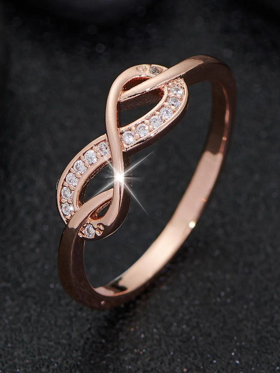 Vivienne – anillo infinito con piedras brillantes y delicadas