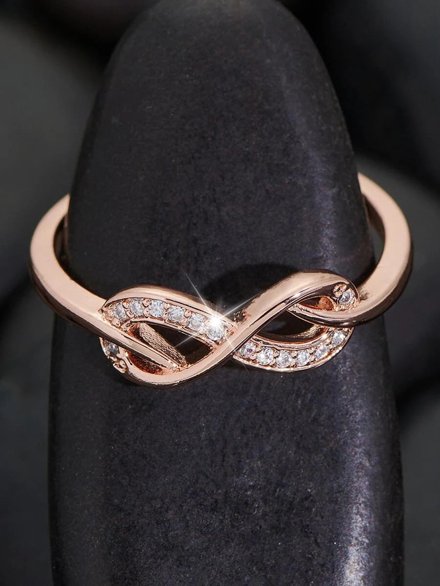 Vivienne – anillo infinito con piedras brillantes y delicadas
