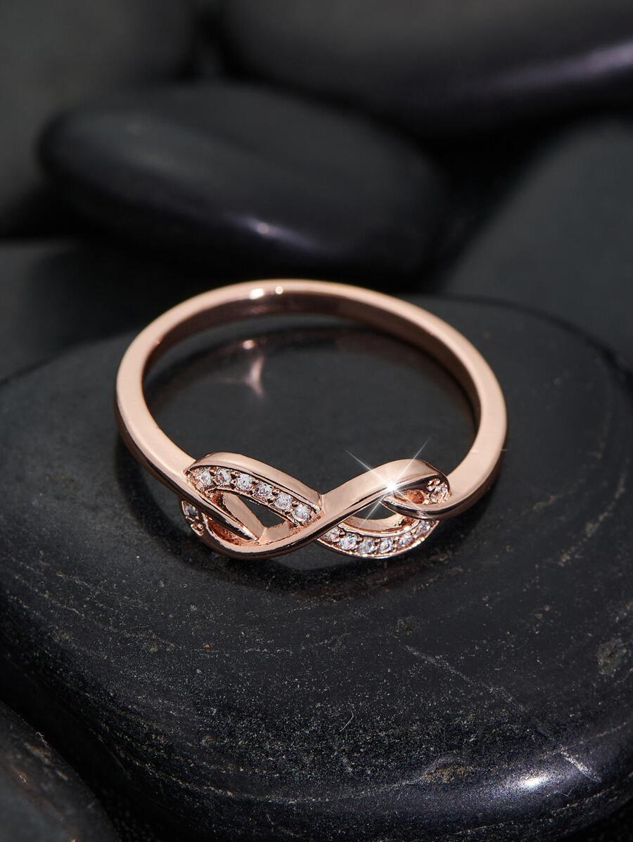Vivienne – anillo infinito con piedras brillantes y delicadas