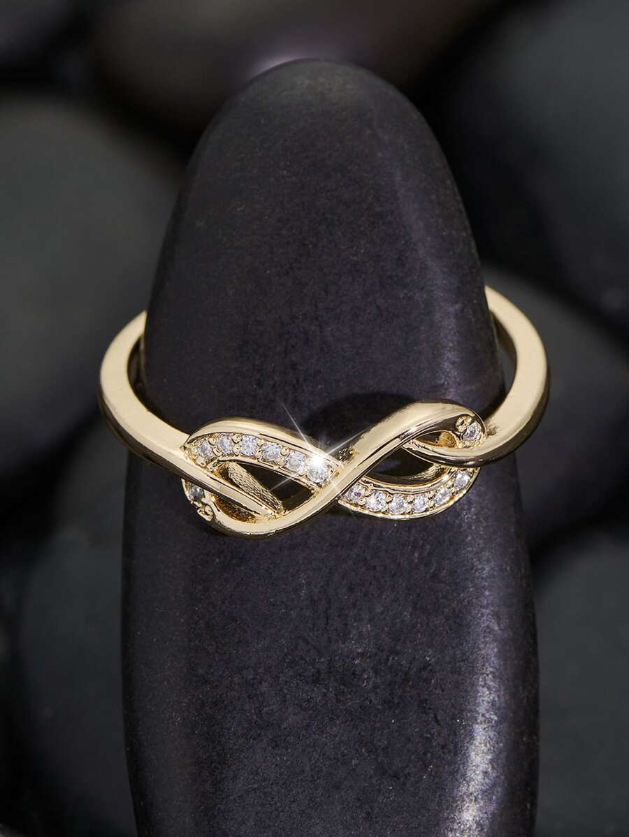 Vivienne – anillo infinito con piedras brillantes y delicadas