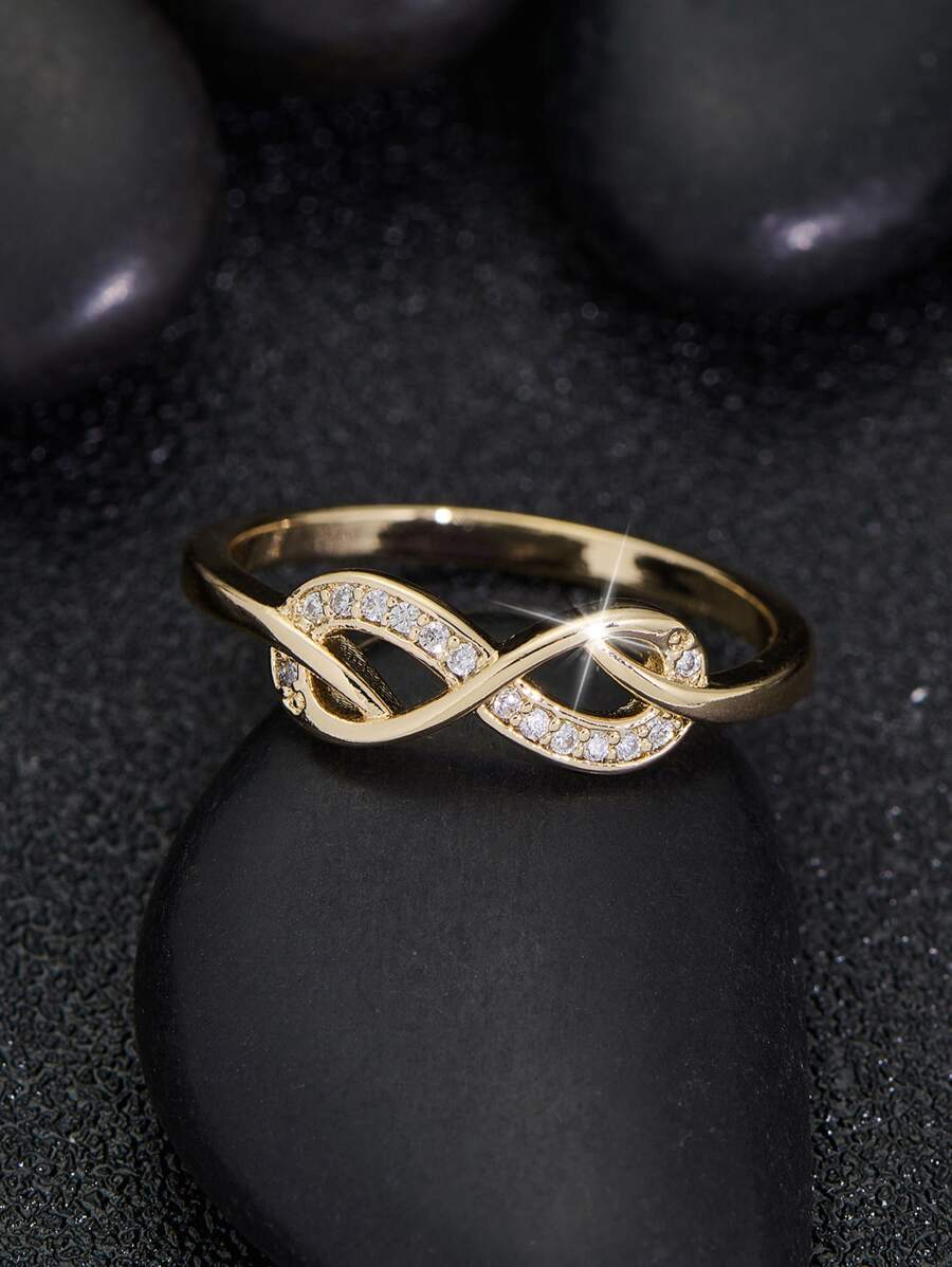 Vivienne – anillo infinito con piedras brillantes y delicadas
