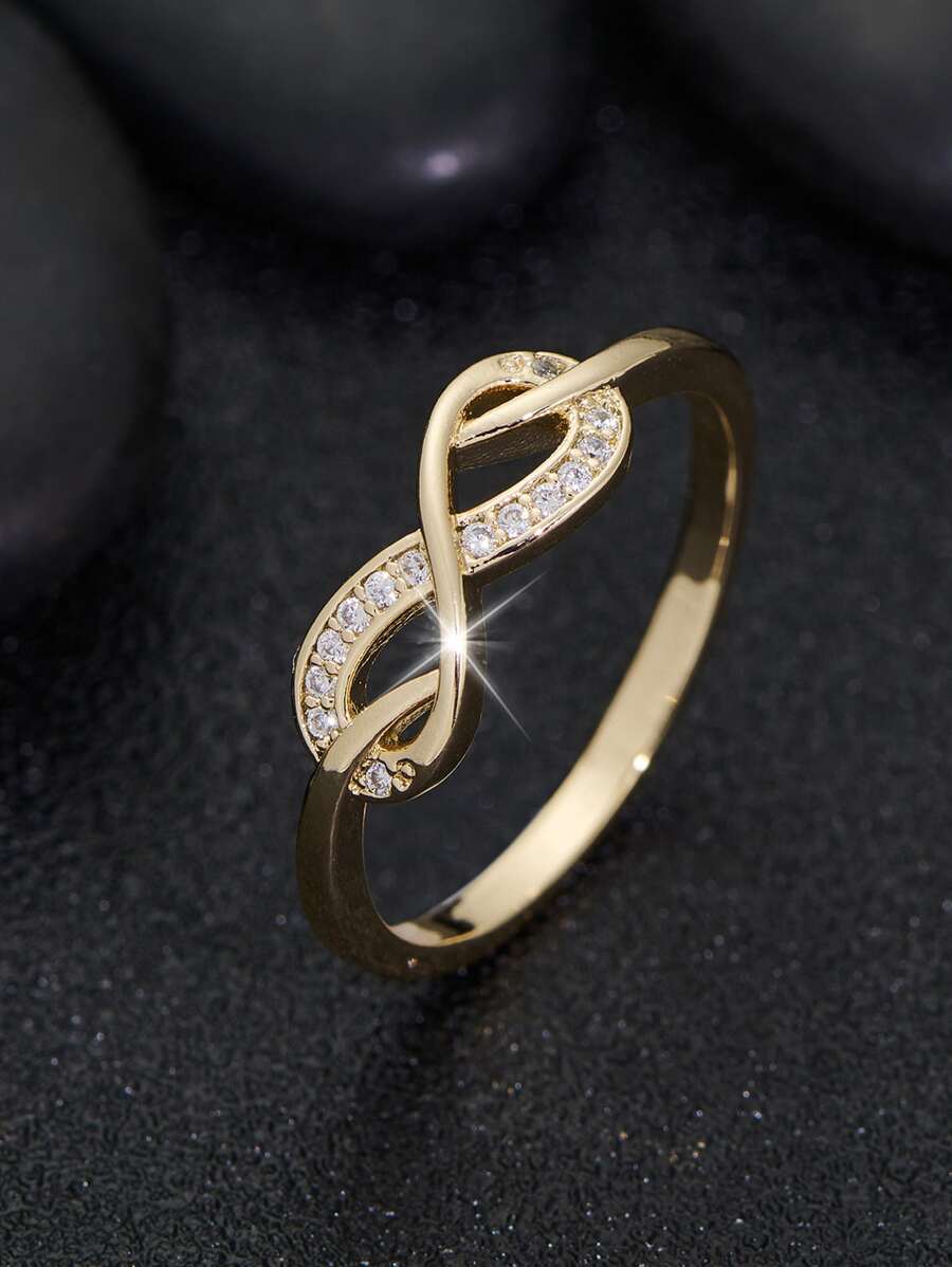 Vivienne – anillo infinito con piedras brillantes y delicadas