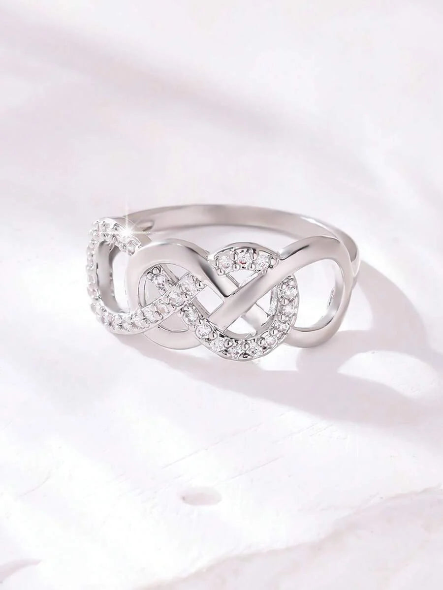Vivienne – anillo infinito con piedras brillantes y delicadas