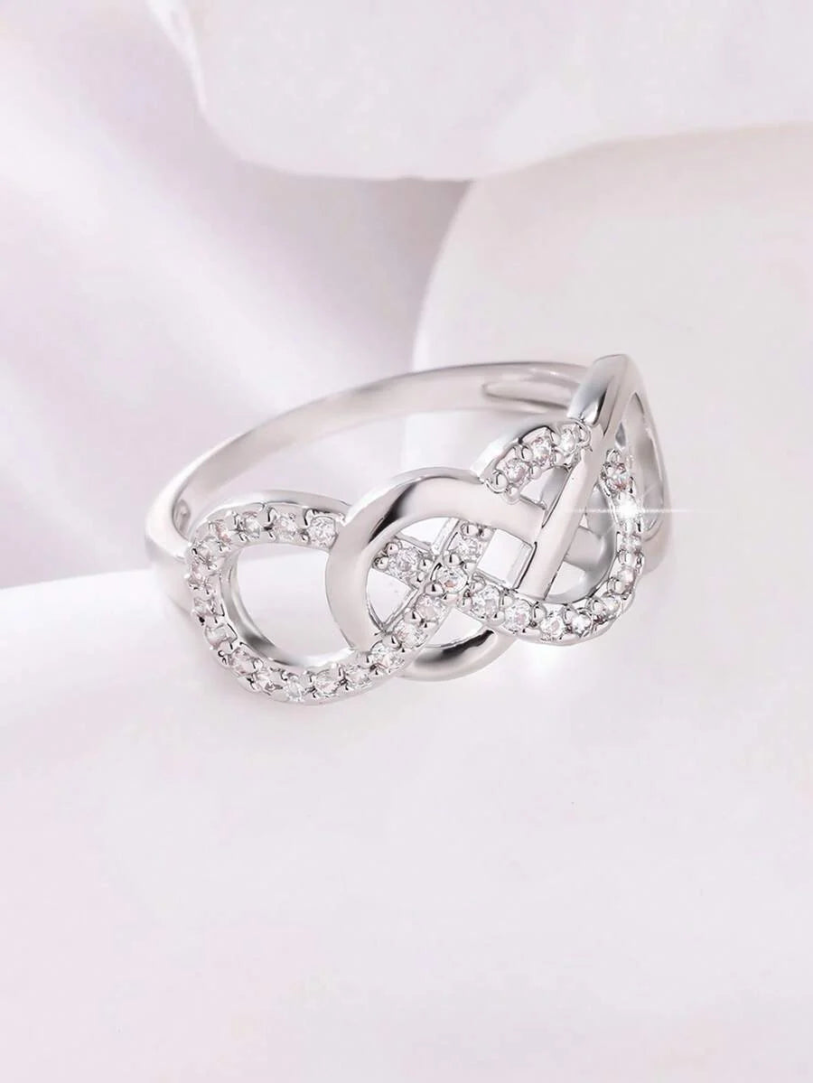 Vivienne – anillo infinito con piedras brillantes y delicadas