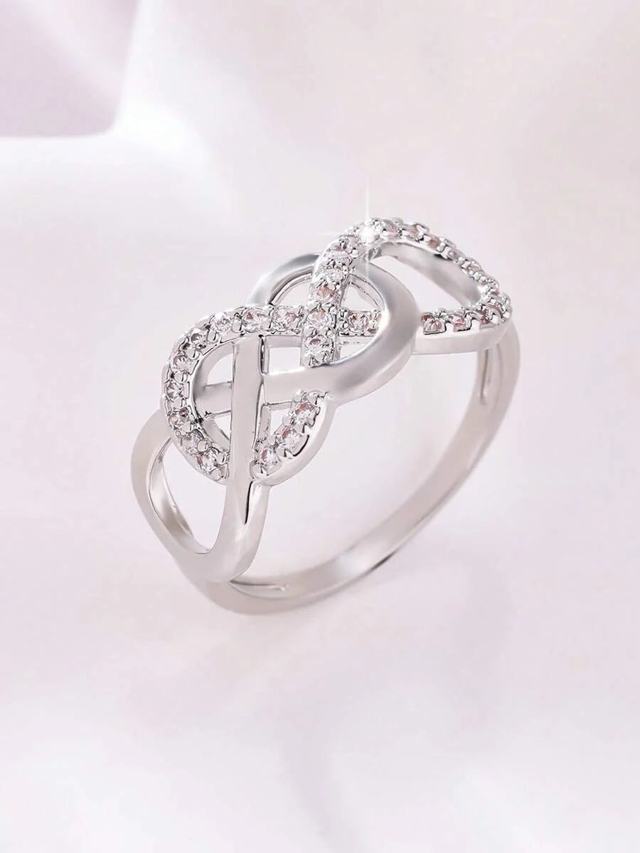 Vivienne – anillo infinito con piedras brillantes y delicadas