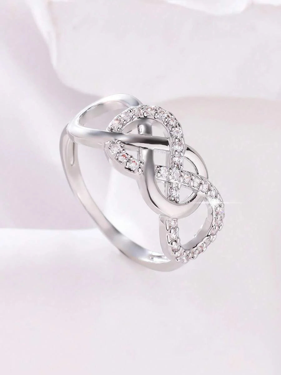 Vivienne – anillo infinito con piedras brillantes y delicadas
