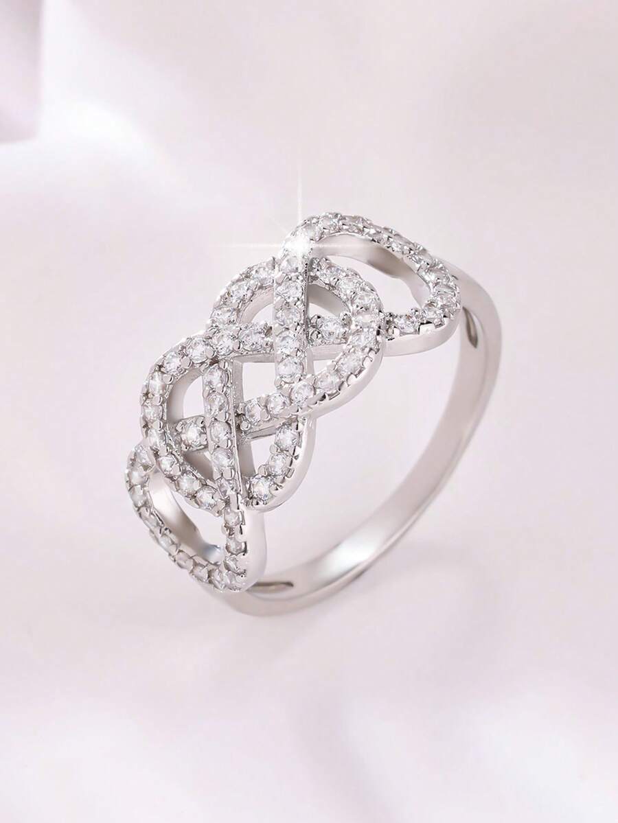 Vivienne – anillo infinito con piedras brillantes y delicadas