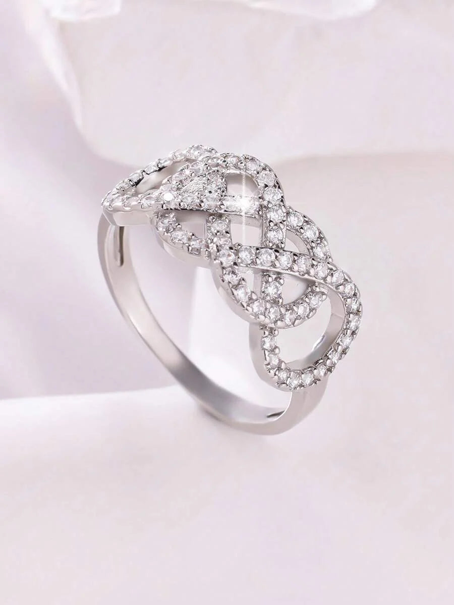 Vivienne – anillo infinito con piedras brillantes y delicadas