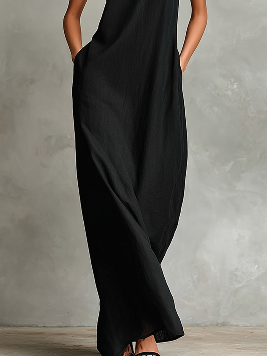 Nerina | Robe longue douce à col roulé