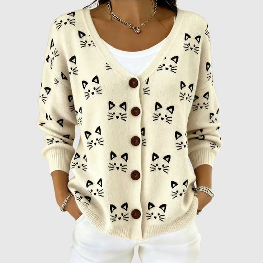 Céline | Cardigan en maille boutonné