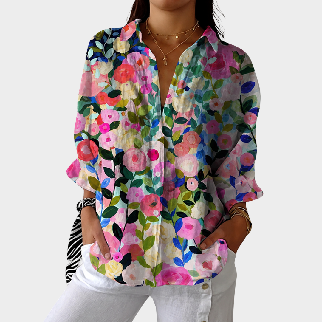 Blusa ligera y colorida con estampado