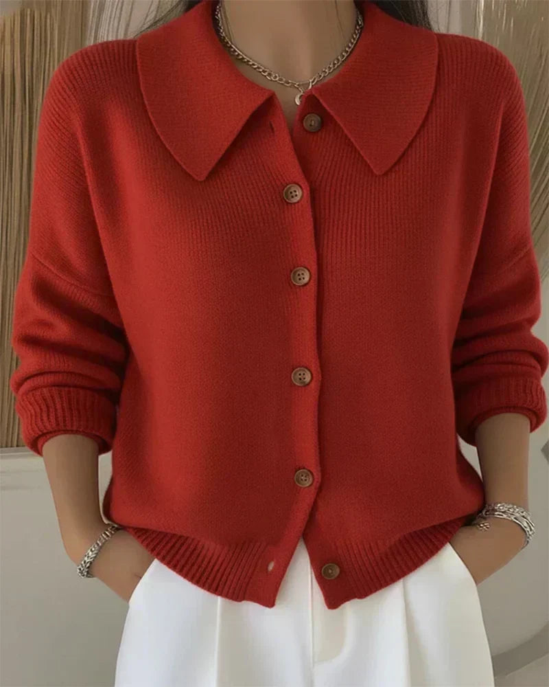 PAULINE™ | Cardigan col boutonné