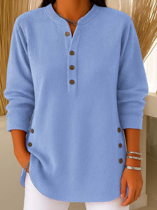 SOPHIE™ | Tunique Henley boutonnée