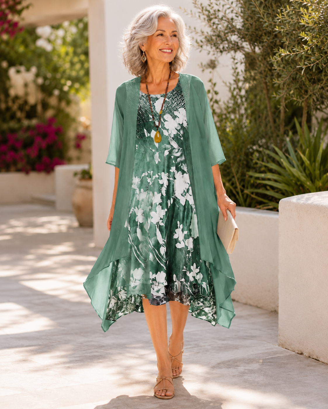 Olivia | Vestido midi de dos capas y corte holgado