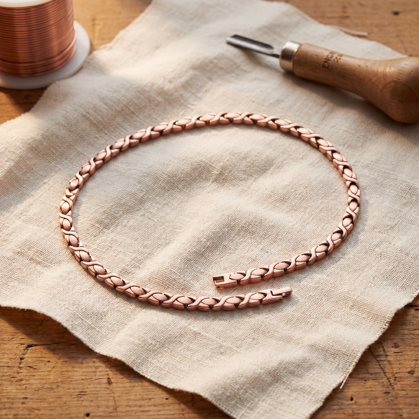Collar de cobre y cedro