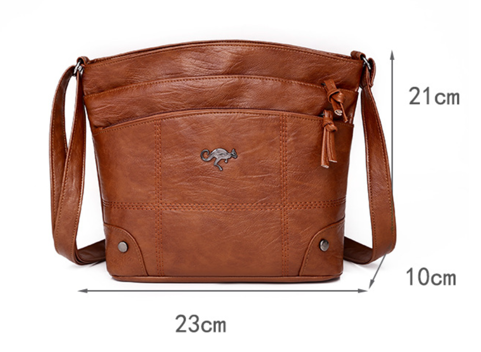 Silvia - Bolsa Cruzada con Emblema de Canguro