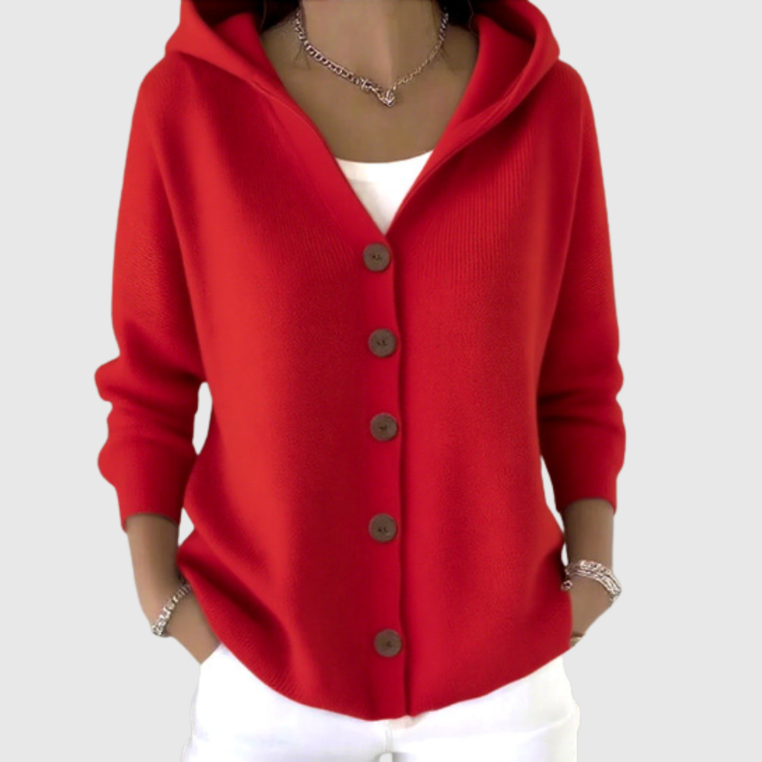 Monique | Veste en maille à capuche