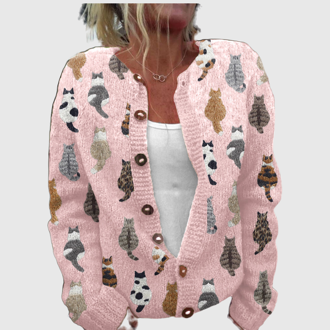 Chloé — Cardigan avec motif de chats