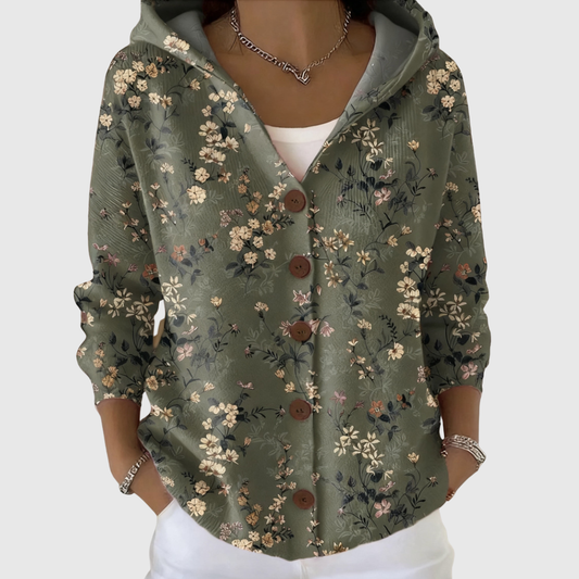 Hélène | Gilet en maille à capuche
