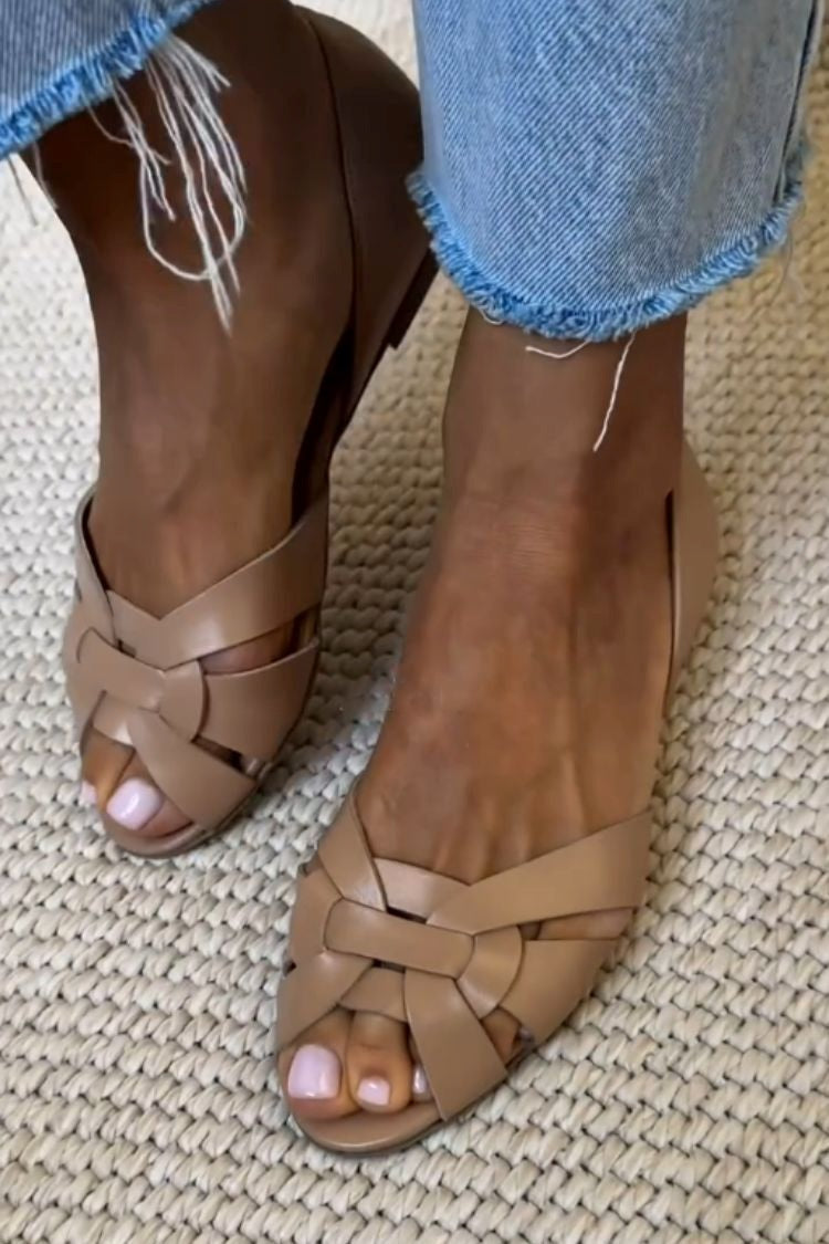 SERAFINA™ | SANDALIAS TRENZADAS EN COLOR NATURAL