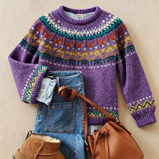 Solva | Pull en Maille Classique Style Vintage
