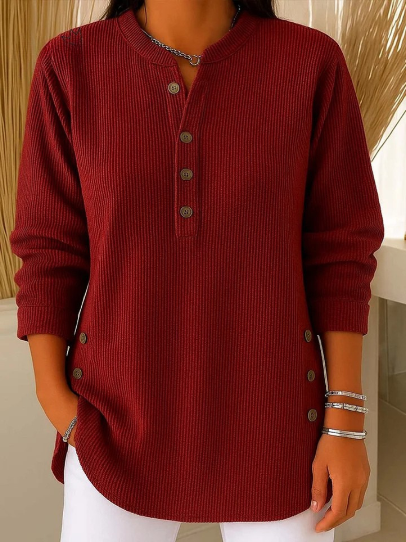 SOPHIE™ | Túnica tipo Henley con botones