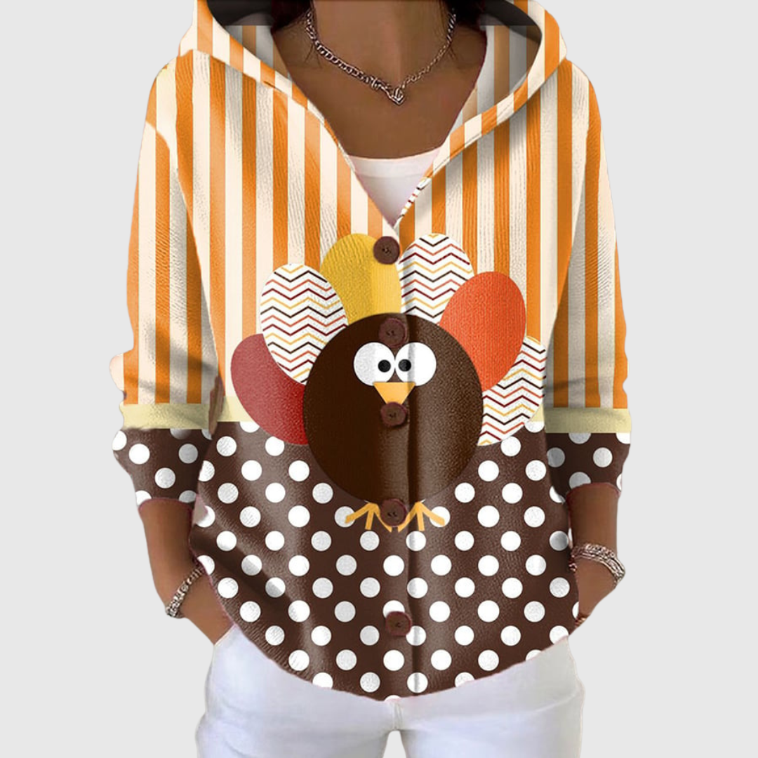 Sylvie | Veste en maille à capuche