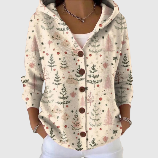Sandrine | Gilet en maille à capuche