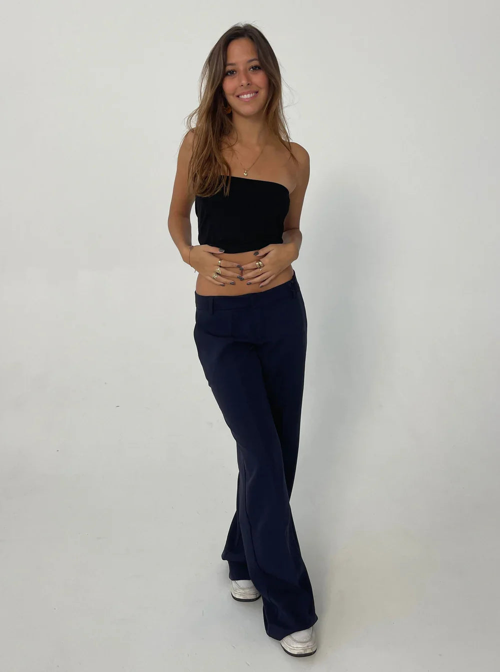 Pantalón De Pinzas Romane